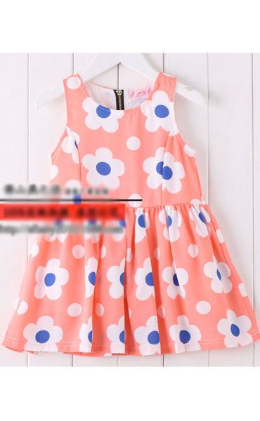 Girl Dress Summer Sleeveless Flower