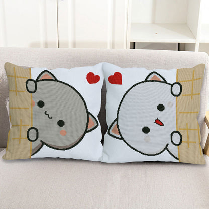 DIY Craft Sulam Kristik Strimin Cross Stitch Sodastitch Sarung Bantal Pillow Cover