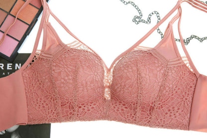 Bra Set Lace Triple Strings