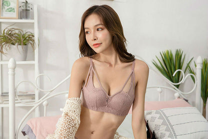 Bra Set Lace Triple Strings