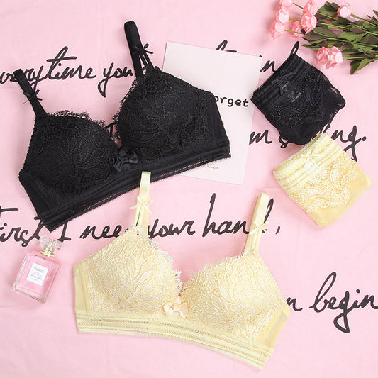 Bra Set Lace Bowknot