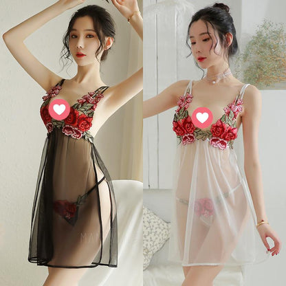 Lingerie Babydoll Embroidery Chest ZU2019