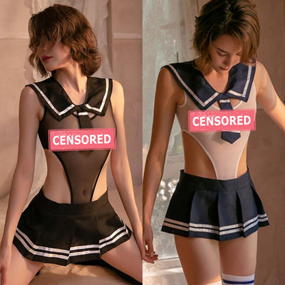 Lingerie Costume Student Teddy and Skirt ZU2206