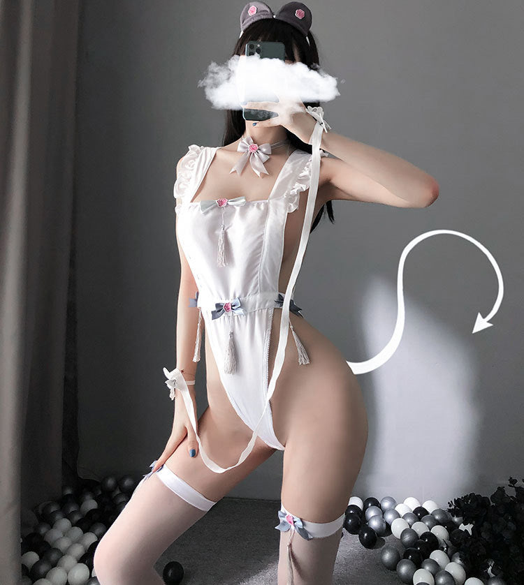 Lingerie Costume Bear Teddy Open Back ZU6944