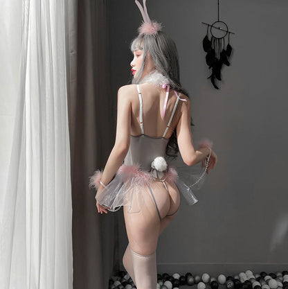 Lingerie Costume Rabbit Teddy Fur Top ZU7434
