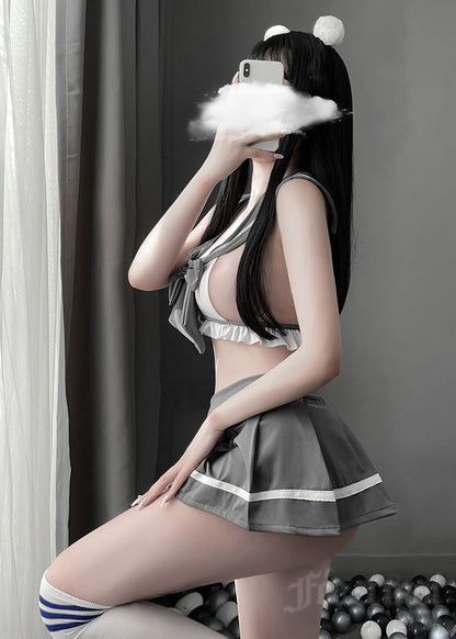 Lingerie Costume Student Two Pieces Dual Tones ZU7940