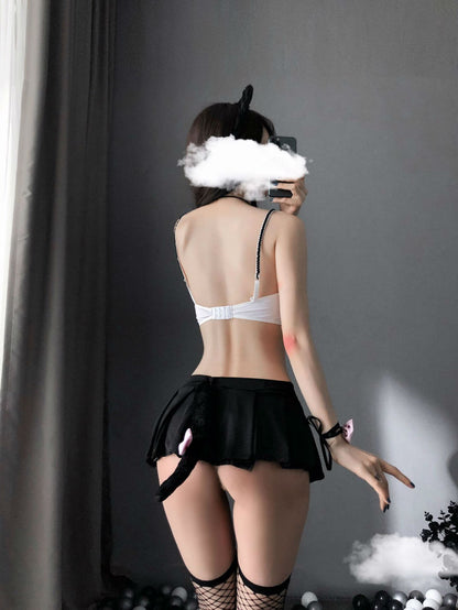 Lingerie Costume Cat Two Pieces Smiling Face Skirt ZU9173