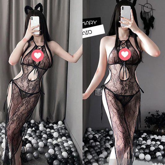 Lingerie Babydoll Long Strings Chest Open Belly and Back ZU9185