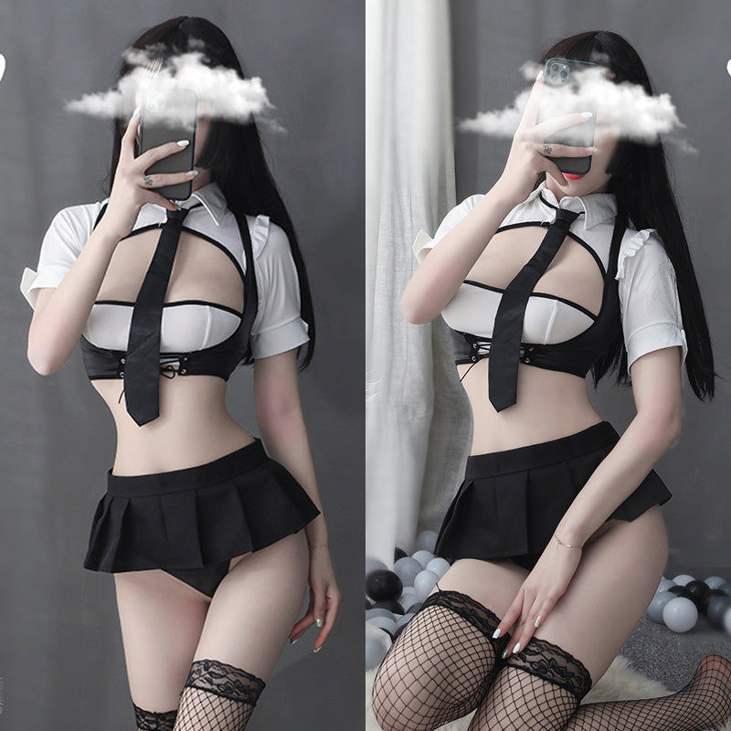 Lingerie Costume Secretary Two Pieces Dual Tones ZUE260