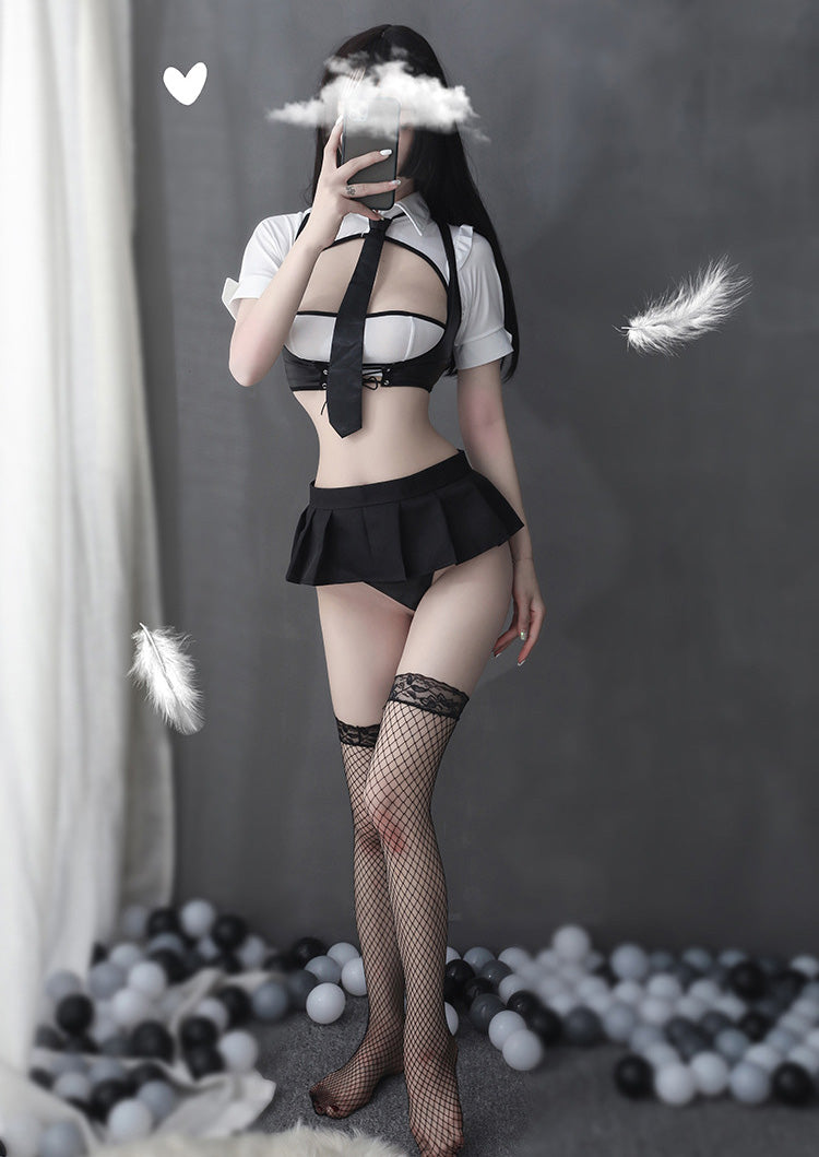 Lingerie Costume Secretary Two Pieces Dual Tones ZUE260