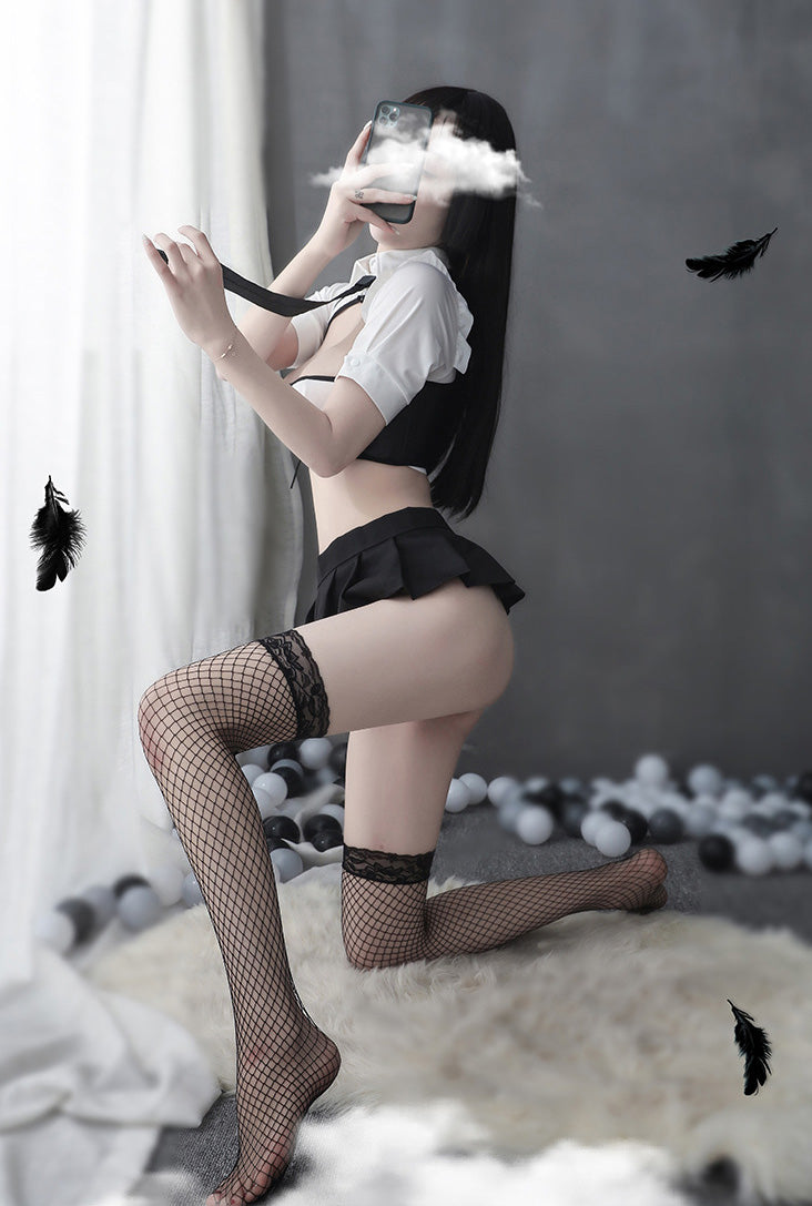 Lingerie Costume Secretary Two Pieces Dual Tones ZUE260