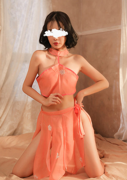 Lingerie Two Pieces Long Tassel Skirt ZUP220