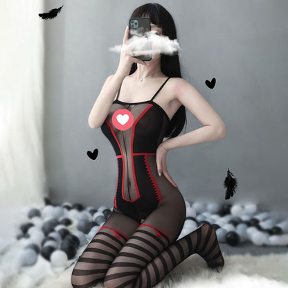 Lingerie Bodystocking Long Pants Stripes Lower ZUW612