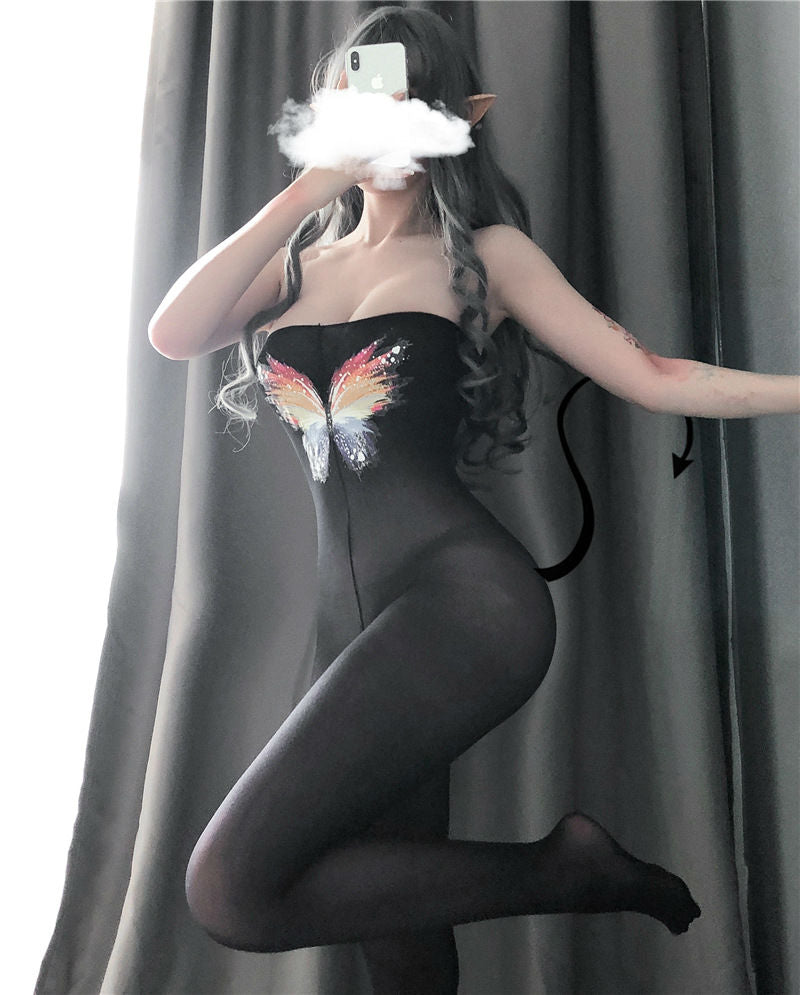 Lingerie Bodystocking Butterfly Long Pants ZUW891