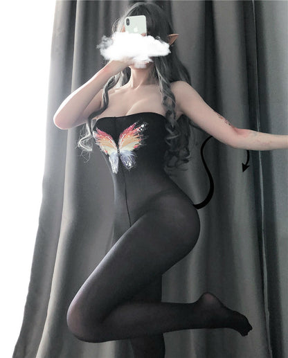 Lingerie Bodystocking Butterfly Long Pants ZUW891